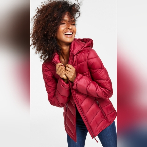 Duck Down Packable Puffer Oudoor Winter Jacket Charter Club Women's Size Lg - Picture 8 of 8